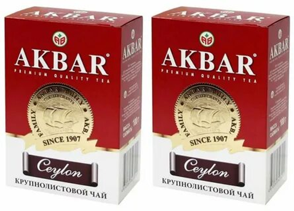 "                Акбар 100гр*14 черн.байховый.цейлонский круп.лист   ООО""Яковлевская ЧФ"" "