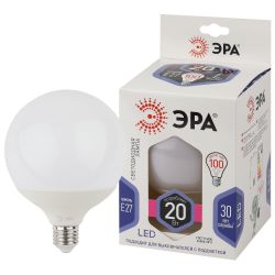 Лампа светодиодная ЭРА STD LED G120-20W-6000K-E27 20Вт шар холодный дневной свет Е27 | Лампы cветодиодные Шар (G/P)