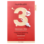Numbuzin, № 3 смягчающая тканевая маска для лица, 5 шт. по 27 мл (0,91 жидк. унции)