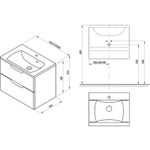 Тумба под раковину Ravak SD Classic II 60 X000001476 подвесная Белая