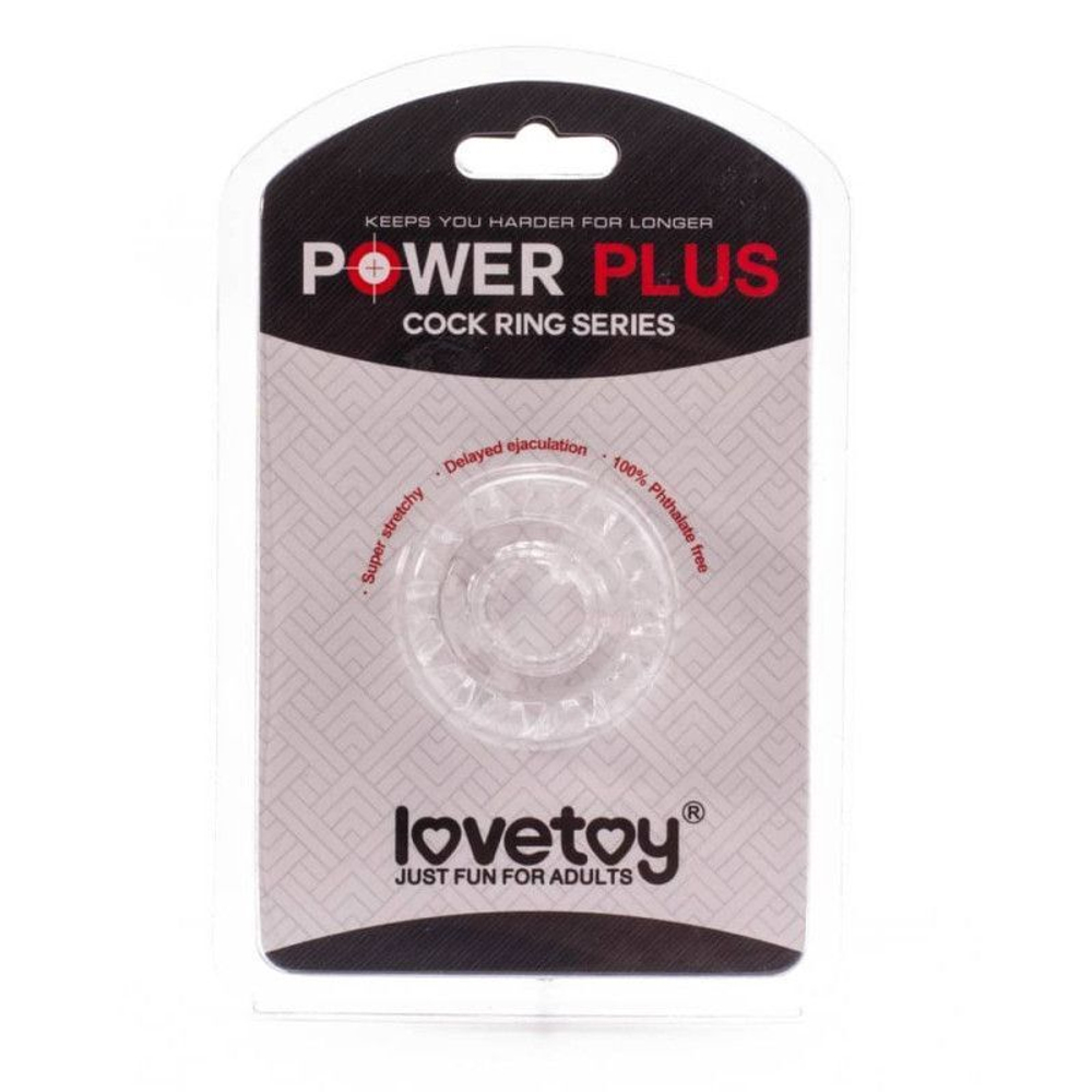 Прозрачное кольцо с лучиками POWER PLUS Cockring (Цвет: прозрачный)