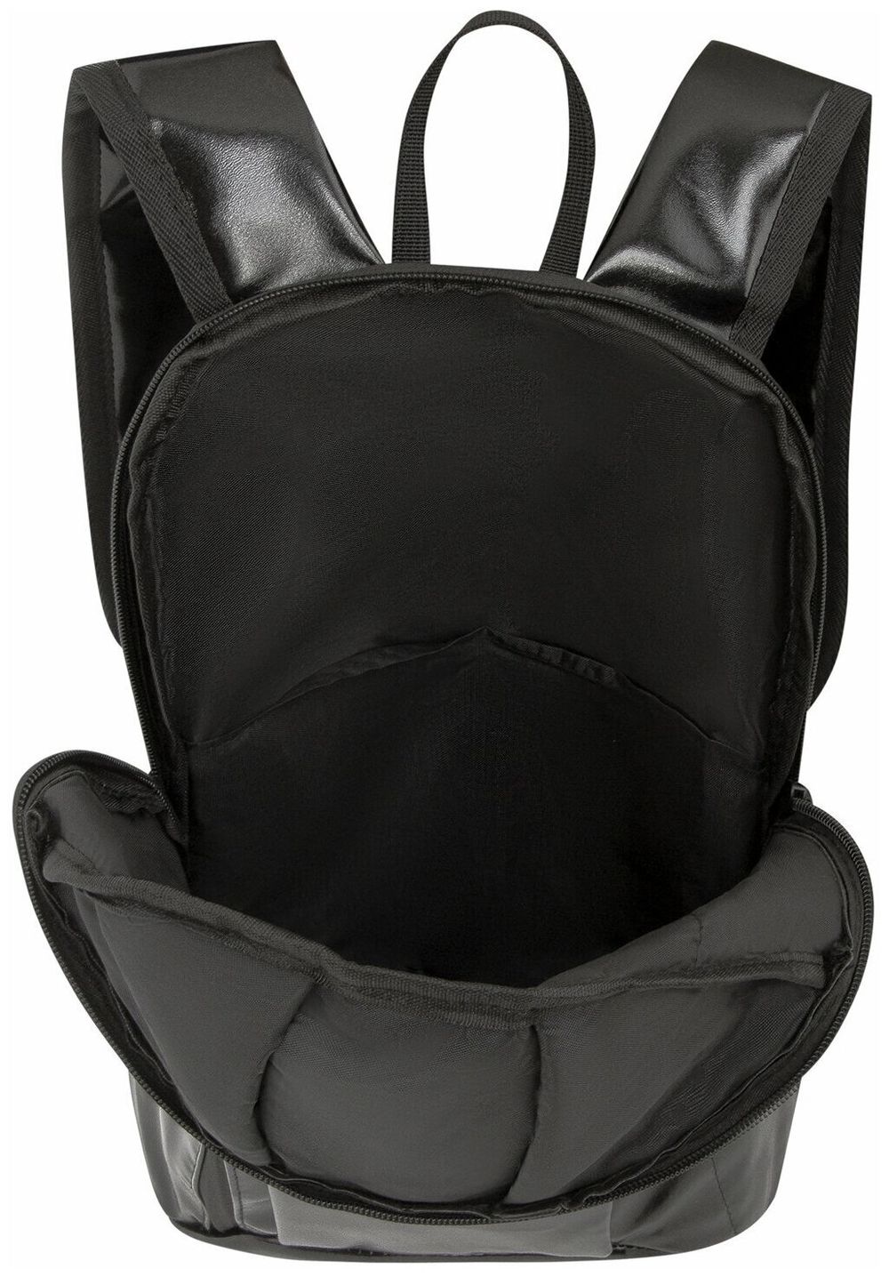 Рюкзак STAFF FASHION AIR компактный, блестящий, "DВИЖ", черный, 40х23х11 см, 270299