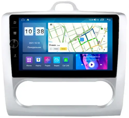 Магнитола для Ford Focus 2 2004-2011 (климат) - Parafar PF696LHDAV на Android 12, Быстрая, CarPlay, 4G SIM-слот