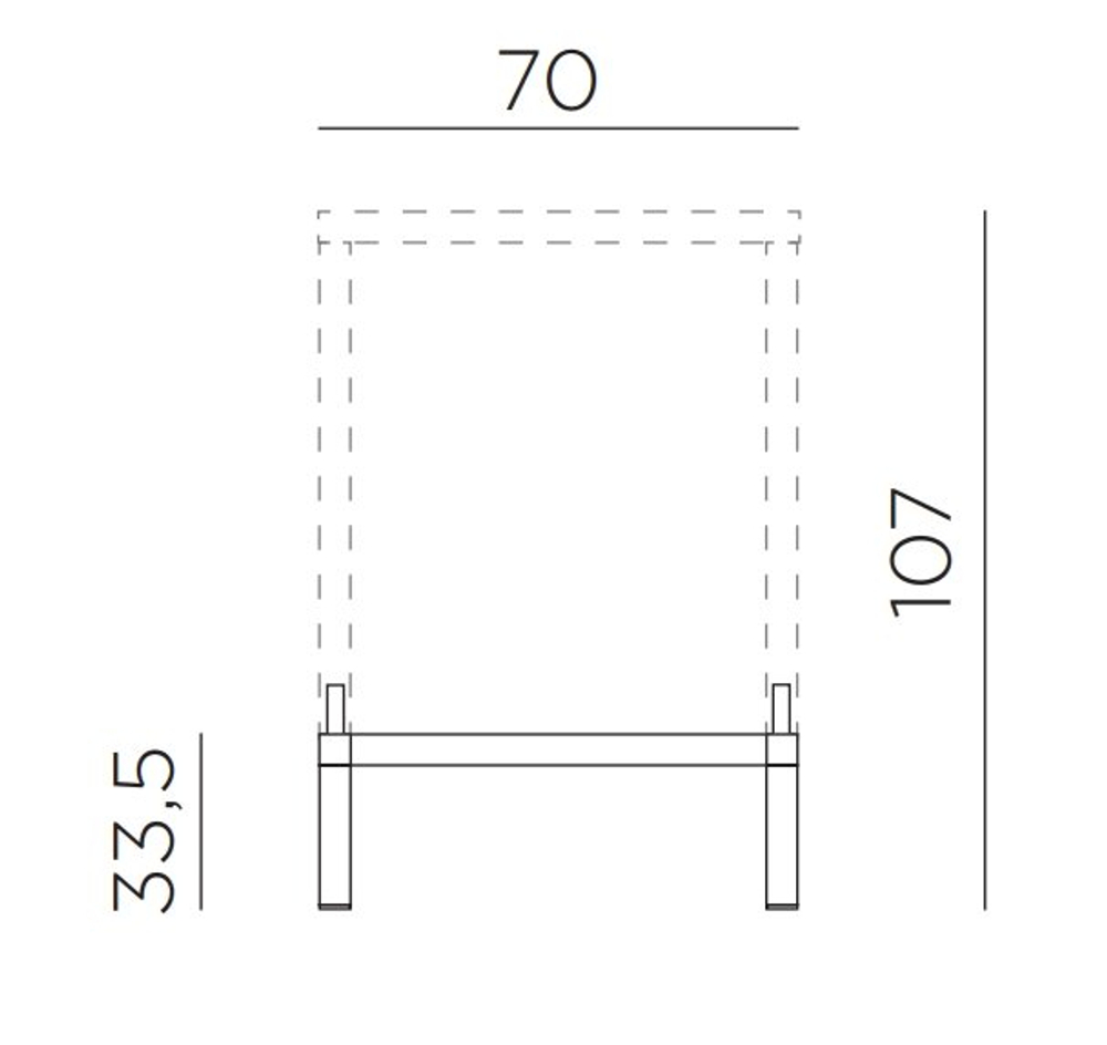 Комплект для увеличения высоты стола Nardi Kit Cube 70 High, табак