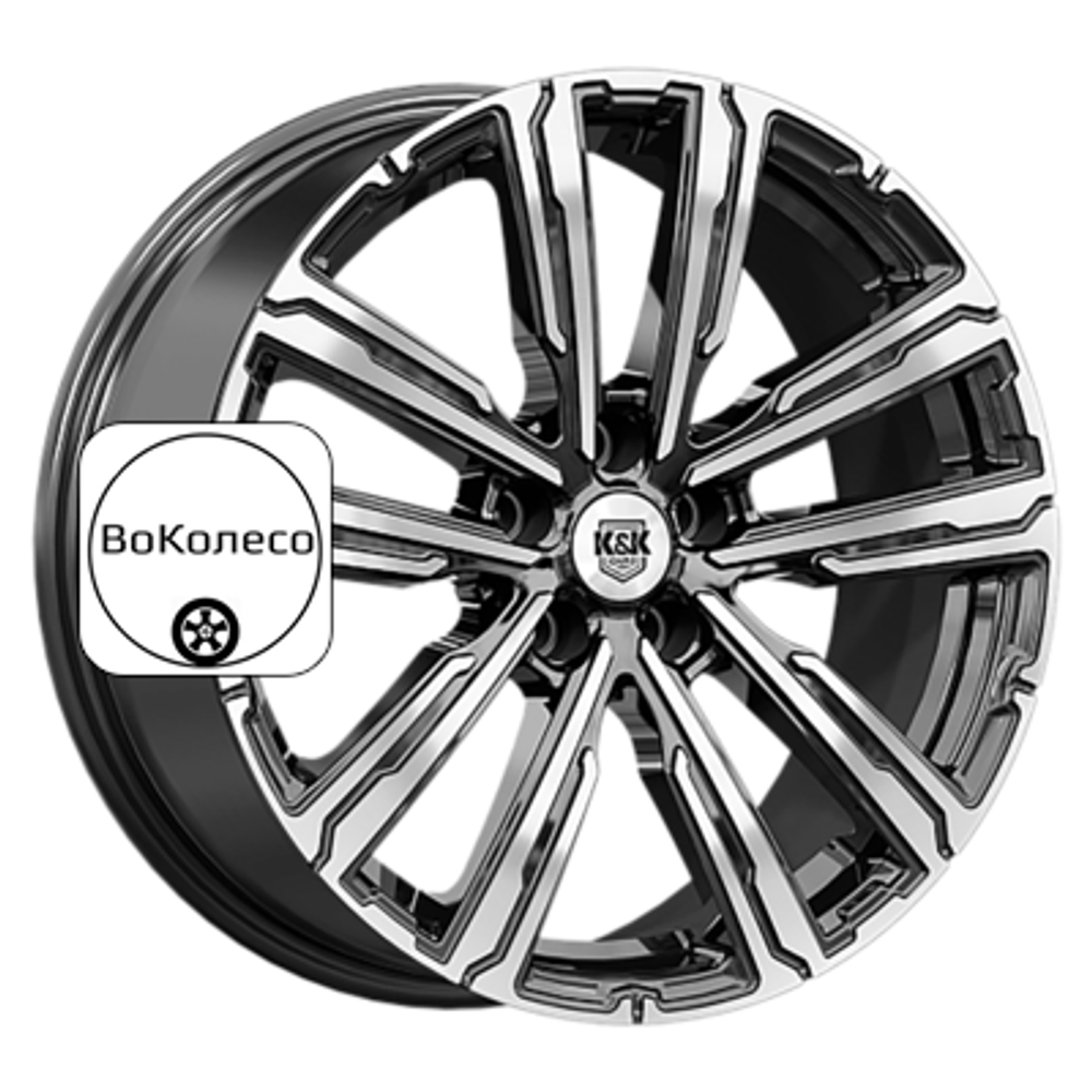 7,5x18/5x114,3 ET45 D67,1 Аламер (КС1216) Алмаз черный K&K