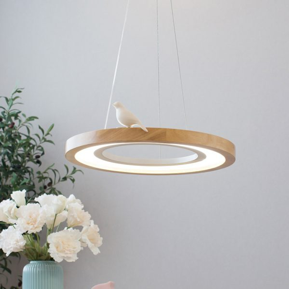 Подвесной светодиодный светильник Home Light Астерия MMD-LED D259-3-24W 4000K дерево