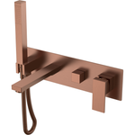 Смеситель для ванны с душем Boheme Qubic 474-2-BRB С ВНУТРЕННЕЙ ЧАСТЬЮ, Brushed Bronze