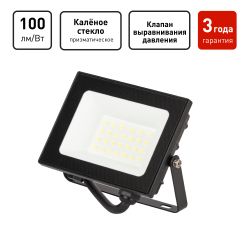 Прожектор светодиодный уличный ЭРА PRO LPR-062-0-65K-020 20Вт 6500K IP65 призма гарантия 3 года | Прожекторы PRO
