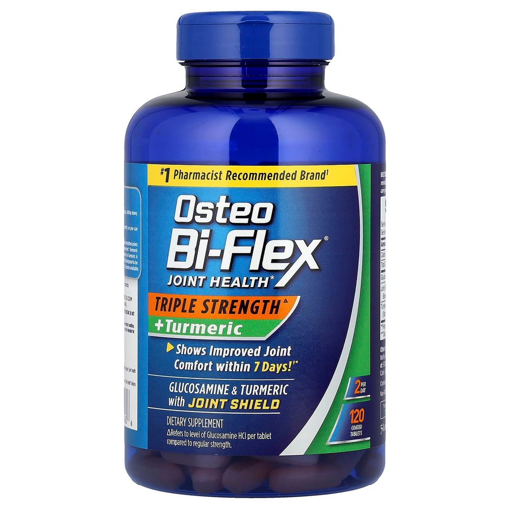 Osteo Bi-Flex, Joint Health, тройная сила действия + куркума, 120 таблеток, покрытых оболочкой