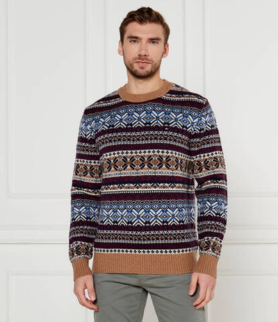 Шерстяной свитер Tommy Hilfiger - коричневый(MW0MW37026)
