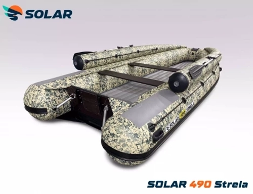 Лодка надувная моторная solar-490 strela jet tunnel с фальшбортом