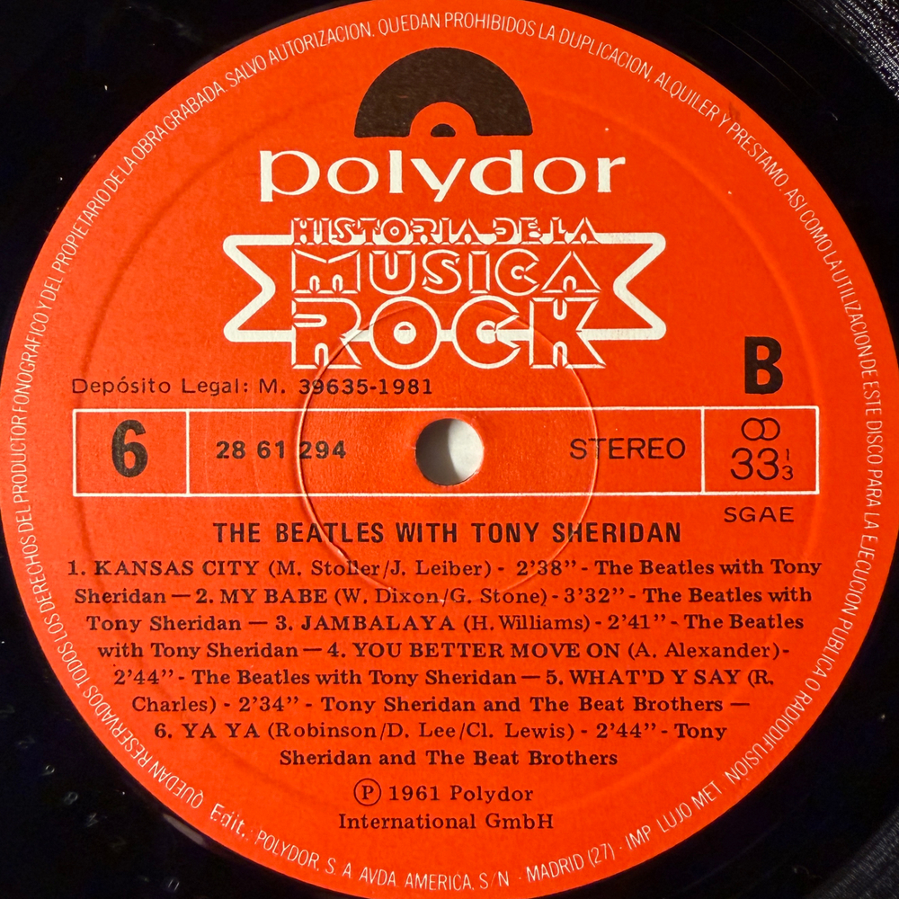 Виниловая пластинка The Beatles With Tony Sheridan - The Beatles With Tony Sheridan LP