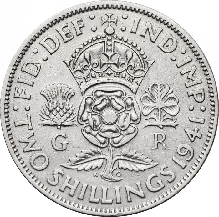 2 шиллинга (флорин) 1941 Великобритания