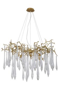Подвесная люстра 8*Е14 Reina SP8 D1000 Gold Pearl золото Crystal Lux