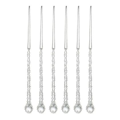 Набор ёлочных украшений Icy sparkles из коллекции New Year Essential, 6 шт.