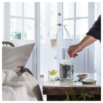 Свеча ароматическая IKEA BUKETTAPEL (БУКЕТТАПЕЛЬ), Бергамот и кедровое дерево, Бледно-зеленый, 100 часов