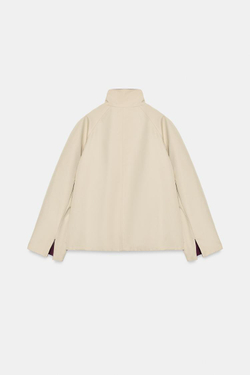 ZARA УКОРОЧЕННАЯ ДВУСТОРОННЯЯ КУРТКА — ZW COLLECTION, ВИННЫЙ