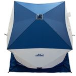 Палатка зимняя куб СЛЕДОПЫТ 2,1 х2,1 м, Oxford 210D PU 1000, S по полу 4,4 кв.м,цв. синий/белый