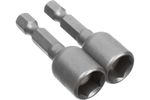 Биты с торцевыми головками сталь CrV, 1/4" Е, 10 мм - 45 мм, 2 шт., (уп.)