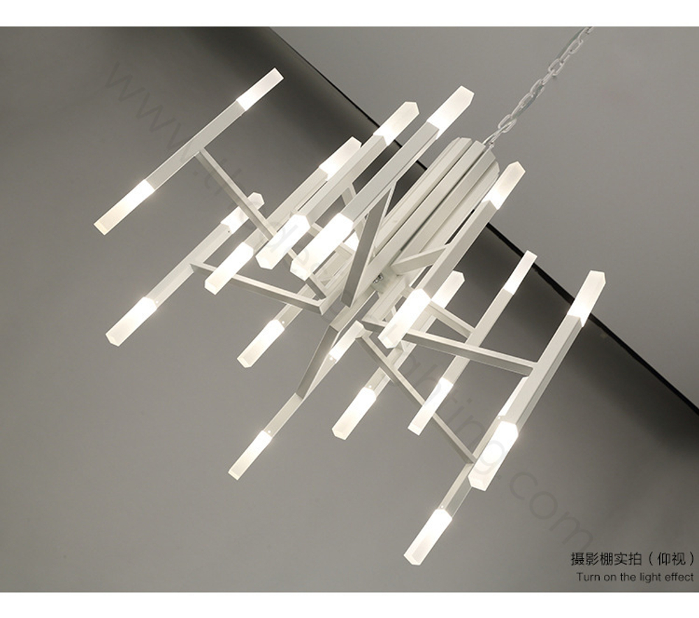 Pendant design lamp  THE LIGHT by Alma 24 lampshades (White)