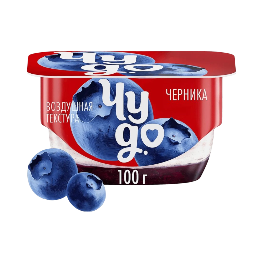 Творожок 2 слоя "Чудо" черника 100г