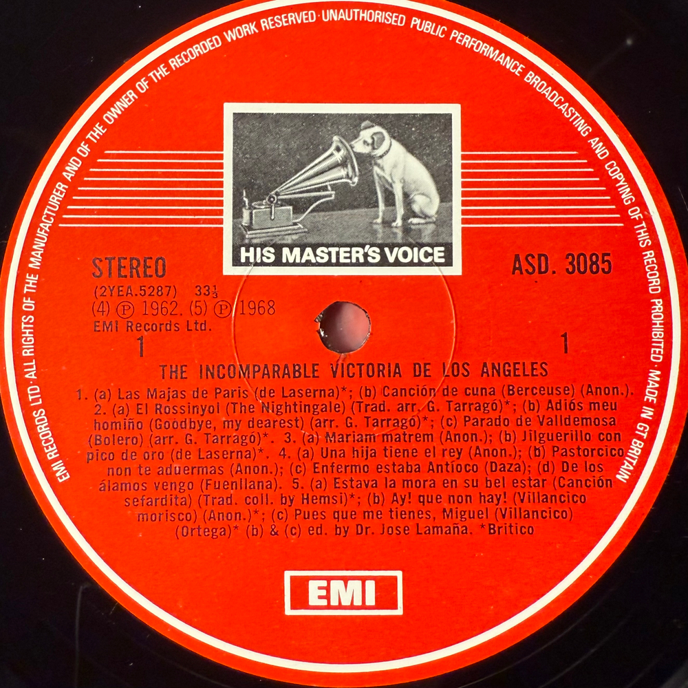 Victoria De Los Angeles ‎– The Incomparable Victoria De Los Angeles 3LP (Англия)