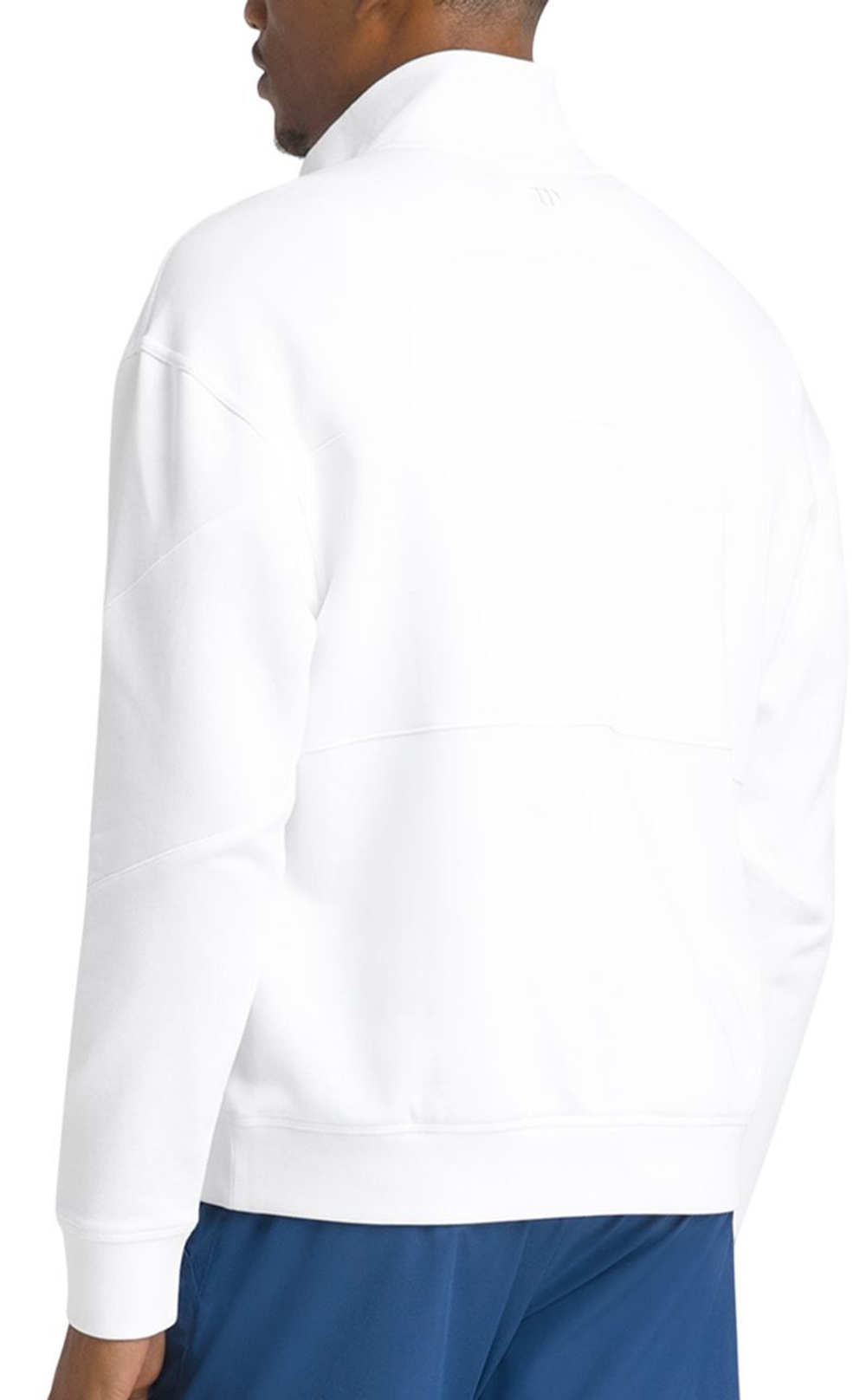 Мужская теннисная кофта Wilson Parkside 1/2 Zip Pullover - bright white
