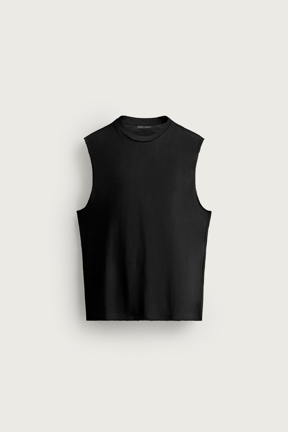 ХЛОПКОВАЯ ТРИКОТАЖНАЯ МАЙКА — ZARA