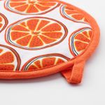 Прихватка IKEA TORVFLY (ТОРВФЛИ), Оранжевый с рисунком, 20 см
