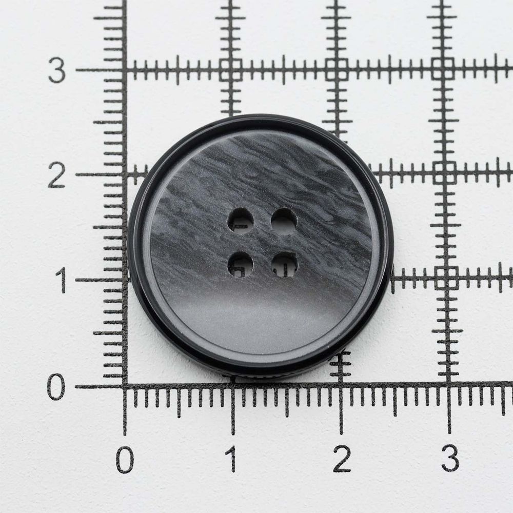 Пуговицы 4 прокола 40L=25 мм, (Black (черный)), 24 шт