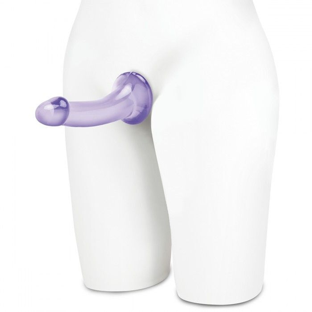 Фиолетовый безремневой страпон Strapless Strap-On (Цвет: фиолетовый)