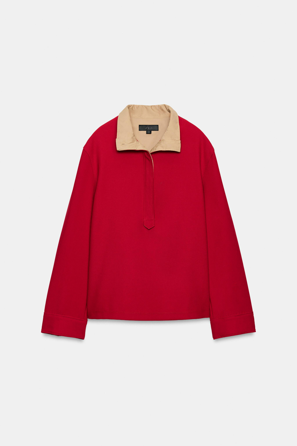РУБАШКА С КОНТРАСТНЫМИ ДЕТАЛЯМИ ZW COLLECTION — ZARA