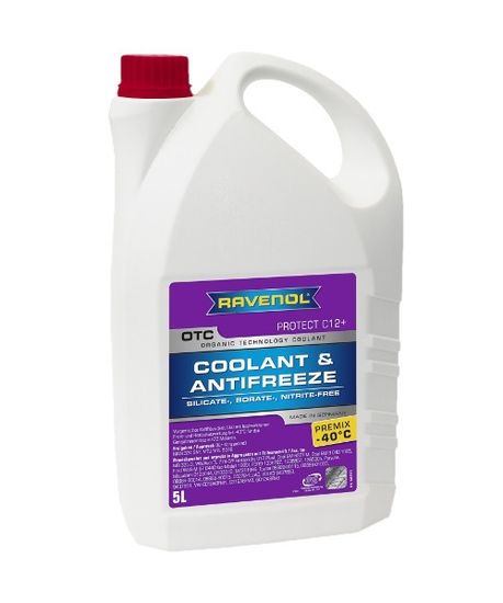 Антифриз RAVENOL OTC Protect C12+ Premix -40C (готовый) 5 Литров