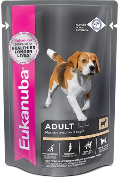Eukanuba Adult ягненок в соусе пауч для собак 100 г