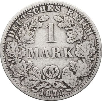 1 марка 1878 Германская Империя "A"