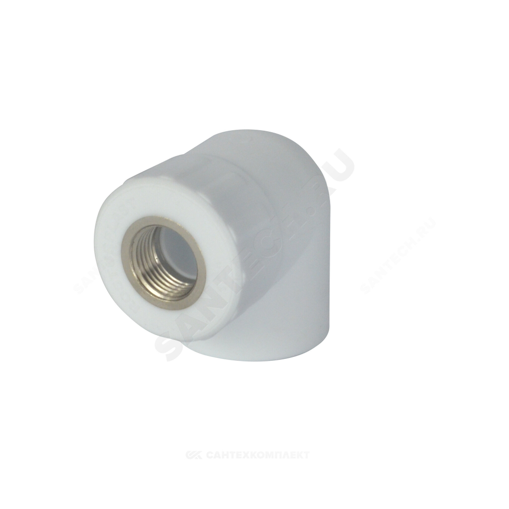 Угольник PP-R комбинированный белый Дн 32х3/4" ВР RTP (РосТурПласт) 10796