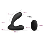 Чёрный вибростимулятор простаты с пультом ДУ Svakom Vick App-controlled Prostate and Perineum Massager SPM-03W