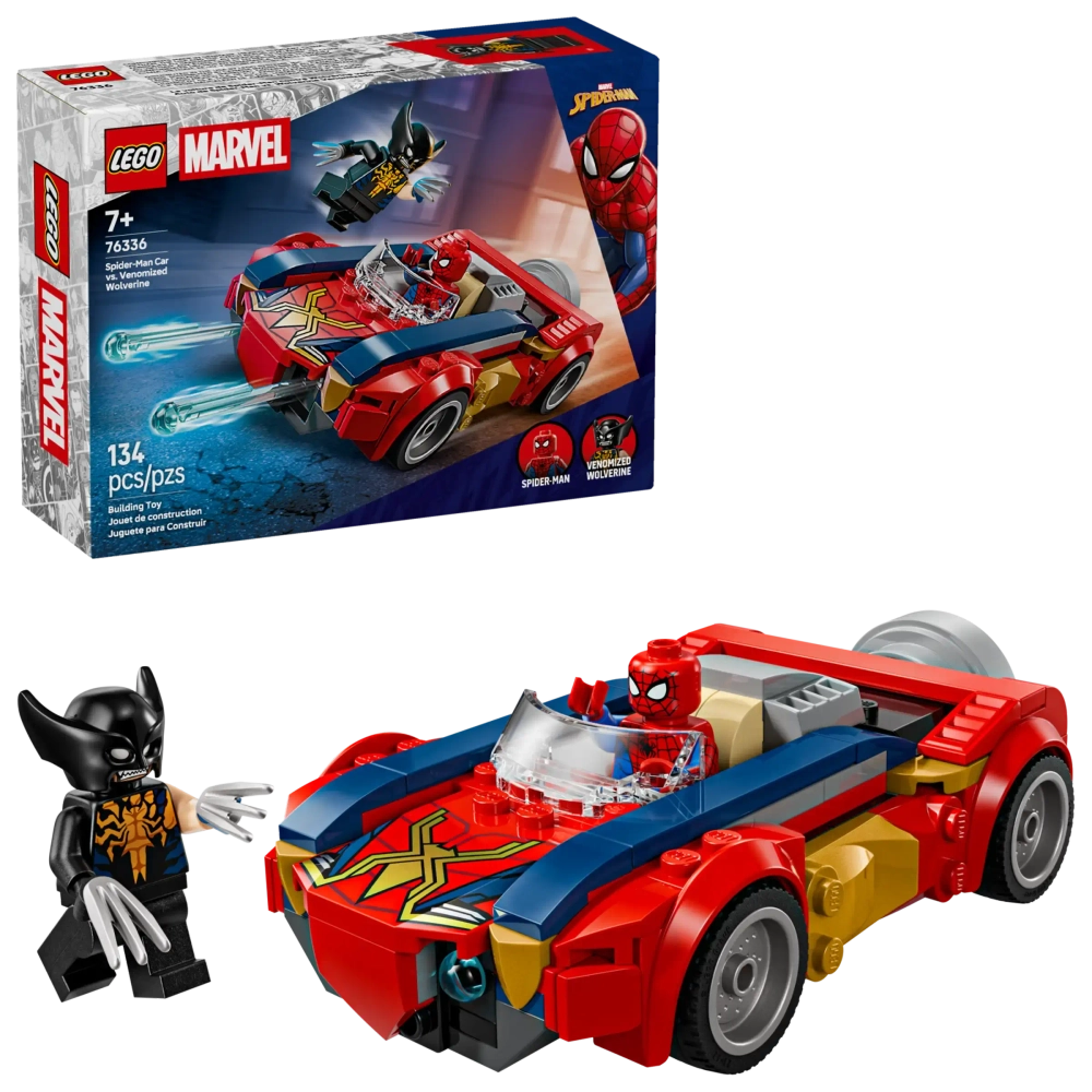 Конструктор LEGO Marvel 76336 Spider-Man Car vs. Venomized Wolverine