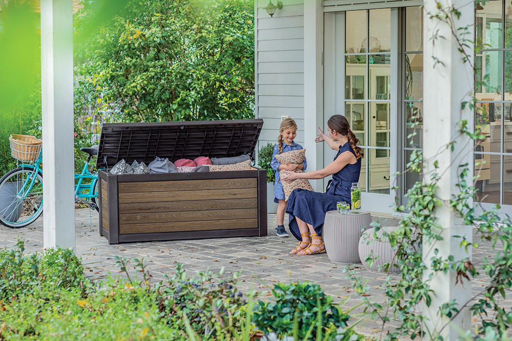 Пластиковый сундук Keter Deco deck 630 л ashwood
