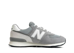 alt="New Balance 574 Grey White U574TG2 классические серые кроссовки вид сбоку на белом фоне"