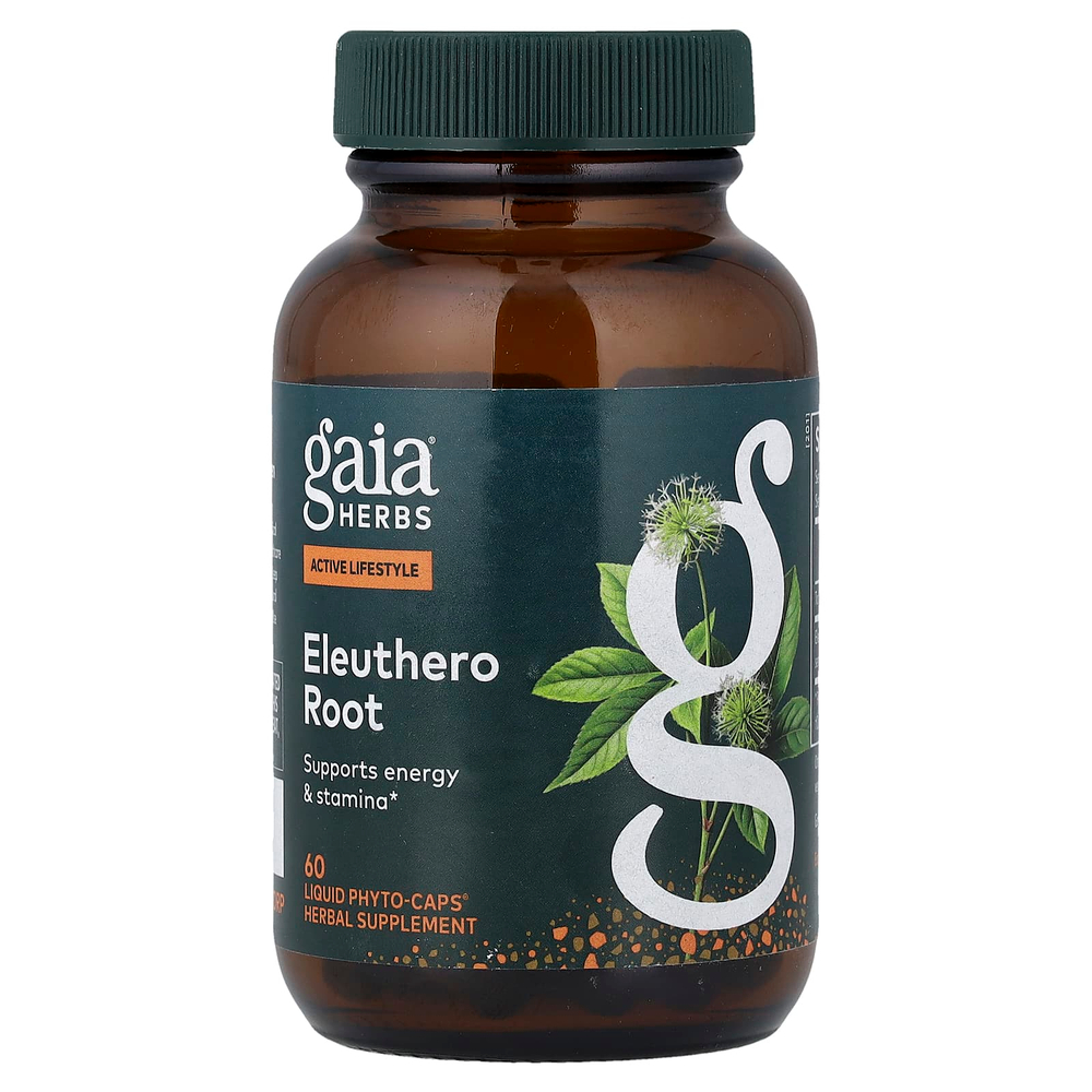Gaia Herbs, корень элеутерококка, 60 жидк. унций Phyto-Caps® (277 мг в 1 капсуле)