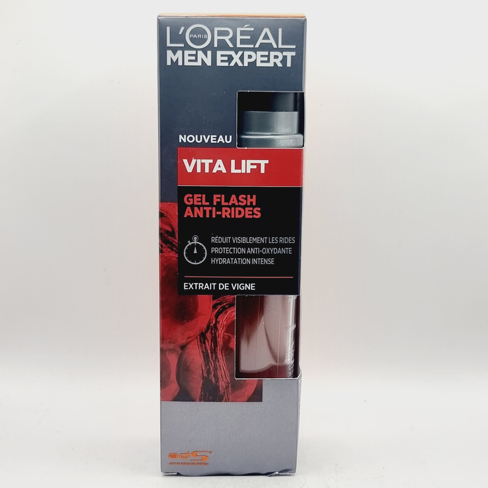 Гель для лица Vita Lift Men Expert омолаживающий с экстрактом французского вина 50 мл (Франция