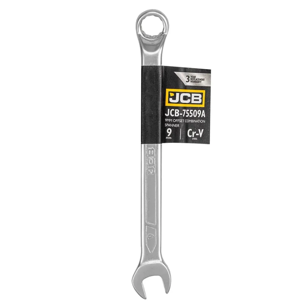 Ключ комбинированный, отогнутый на 75грд. 9мм JCB JCB-75509A
