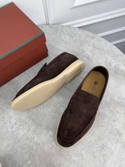Лоферы Loro Piana Summer Walk со вставками кожи крокодила