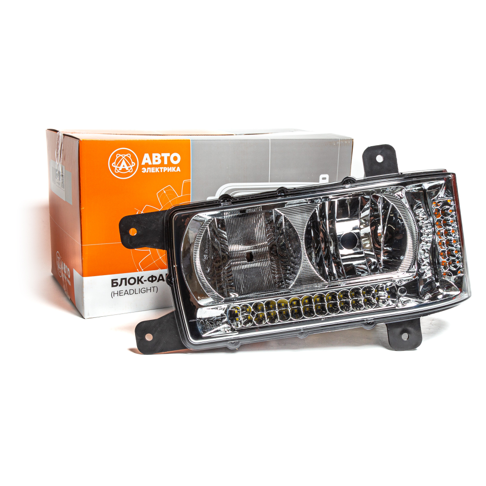 441.3775 AE Блок-фара, КамАЗ, левая, с ДХО (LED), Н/О