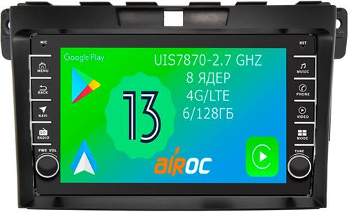 Магнитола для Mazda CX-7 2006-2012 - Airoc AB-2402 (кнопки и крутилки), Android 13, Быстрая, SIM-слот, CarPlay