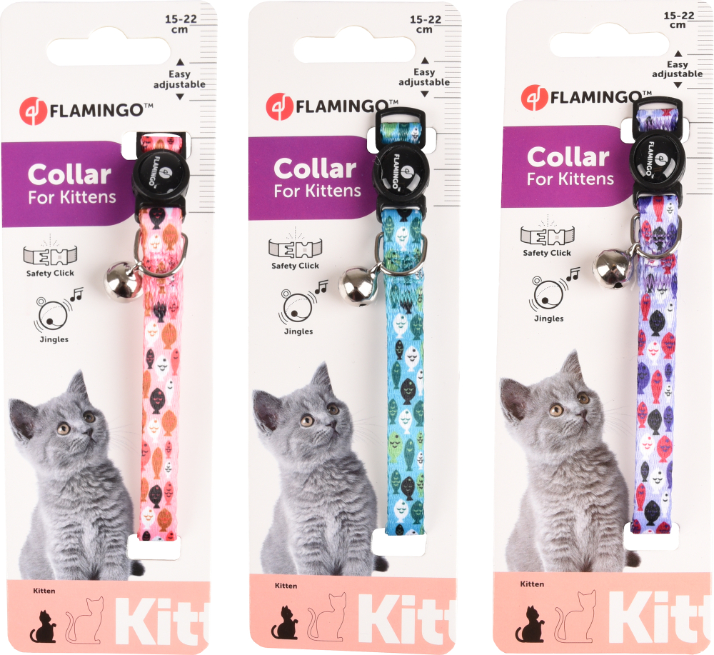 FLAMINGO Ошейник MINOU для котят, нейлон