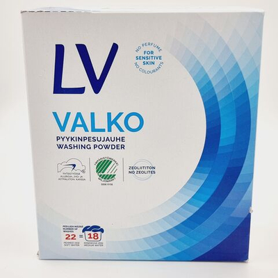 LV Valko Концентрированный стиральный порошок для белого белья, 750 г