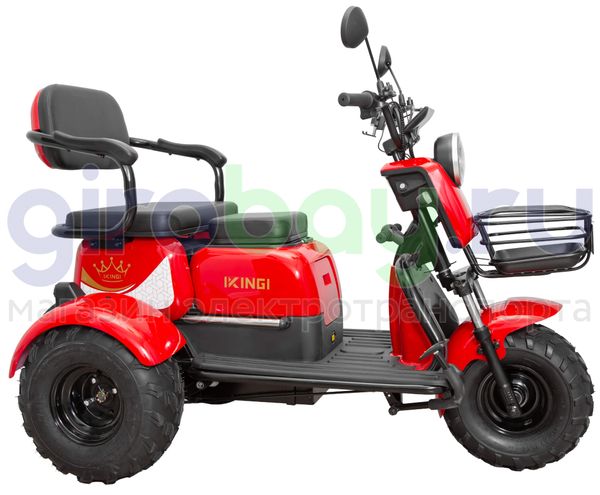 Электротрицикл IKINGI SIBTRIKE T3 Pro MAX 1000W (60V/30Ah) - Красный фото №3