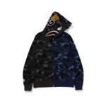 A Bathing Ape Color Camo 1 2 Shark Full Zip Худи черный синий